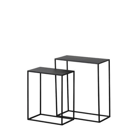 Juego de 2 mesas Negro Hierro 50 x 25 x 60 cm (2 Unidades) de BigBuy Home, Mesas - Ref: S8804826, Precio: 54,00 €, Descuento: %