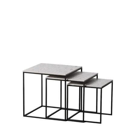 Set di 3 tavoli Nero Grigio Ferro 45 x 45 x 46 cm (3 Unità) di BigBuy Home, Tavoli - Rif: S8804830, Prezzo: 101,85 €, Sconto: %