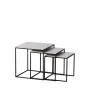 Jeu de 3 tables Noir Gris Fer 45 x 45 x 46 cm (3 Unités) de BigBuy Home, Tables - Réf : S8804830, Prix : 101,85 €, Remise : %