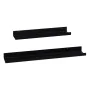 Shelves Black Iron 71 x 11 x 5 cm (2 Units) by BigBuy Home, Standing Shelf Units - Ref: S8804850, Price: 23,39 €, Discount: %