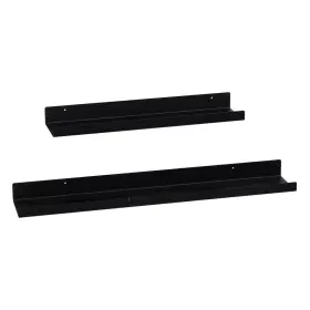 Estantes Preto Ferro 71 x 11 x 5 cm (2 Unidades) de BigBuy Home, Unidades de estantes - Ref: S8804850, Preço: 23,39 €, Descon...