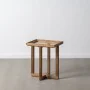 Side table Natural Tempered Glass Fir wood 50 x 38 x 60 cm by BigBuy Home, Tables - Ref: S8804858, Price: 121,41 €, Discount: %