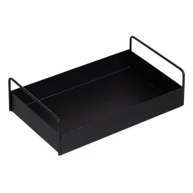 Plateau Noir Fer 33 x 20 x 9 cm de BigBuy Home, Plats et plateaux - Réf : S8804867, Prix : 11,79 €, Remise : %