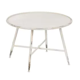 Mesa de Centro Creme Ferro 75 x 75 x 50 cm de BigBuy Home, Jogos de móveis - Ref: S8804869, Preço: 101,85 €, Desconto: %