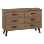 Sideboard PAUL Black Natural 120 x 41 x 77 cm by BigBuy Home, Sideboards - Ref: S8804872, Price: 362,70 €, Discount: %