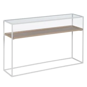 Console Blanc Naturel Verre Fer Bois MDF 120 x 30 x 75 cm de BigBuy Home, Tables - Réf : S8804881, Prix : 186,15 €, Remise : %