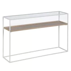 Console Blanc Naturel Verre Fer Bois MDF 120 x 30 x 75 cm de BigBuy Home, Tables - Réf : S8804881, Prix : 186,15 €, Remise : %