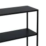 Consola Preto Natural Ferro Madeira MDF 122,5 x 22,5 x 75 cm de BigBuy Home, Jogos de móveis - Ref: S8804886, Preço: 218,53 €...