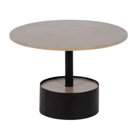 Centre Table Black Natural Iron MDF Wood 65 x 65 x 37,5 cm by BigBuy Home, Tables - Ref: S8804887, Price: 135,99 €, Discount: %