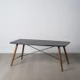 Dining Table OSLO Black Natural Wood Iron MDF Wood 179 x 90 x 75 cm by BigBuy Home, Dining Tables - Ref: S8804890, Price: 535...