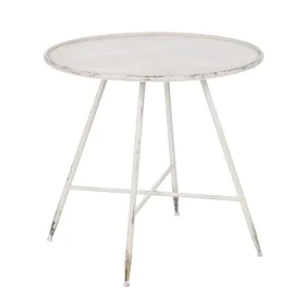 Mesa de Apoio Pequena Creme Ferro 80 x 80 x 75 cm de BigBuy Home, Jogos de móveis - Ref: S8804896, Preço: 106,58 €, Desconto: %