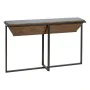 Console Noir Naturel Fer Verre trempé Bois d'épicéa 134 x 32 x 83 cm de BigBuy Home, Tables - Réf : S8804903, Prix : 275,50 €...