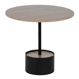 Table Basse Noir Naturel Fer Bois MDF 50 x 50 x 45 cm de BigBuy Home, Tables - Réf : S8804918, Prix : 94,66 €, Remise : %