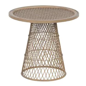 Mesa auxiliar Beige Hierro Ratán 55 x 55 x 50 cm de BigBuy Home, Mesas - Ref: S8804923, Precio: 164,75 €, Descuento: %