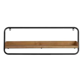 Shelves Black Natural Iron Rubber wood 80 x 18 x 36 cm by BigBuy Home, Standing Shelf Units - Ref: S8804929, Price: 57,78 €, ...