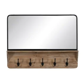 Miroir mural Noir Beige Bois Verre 90 x 13 x 66 cm de BigBuy Home, Miroirs muraux - Réf : S8804934, Prix : 131,45 €, Remise : %