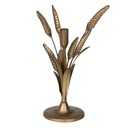 Castiçais Dourado Ferro Ø 23 cm 23 x 23 x 34 cm de BigBuy Home, Candelabros e suportes para velas - Ref: S8804948, Preço: 20,...