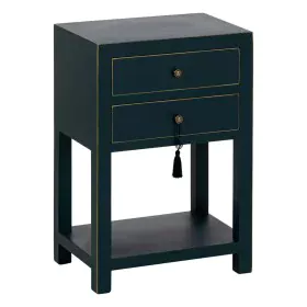 Nightstand ORIENT Blue Fir wood MDF Wood 45 x 30 x 66 cm by BigBuy Home, Bedside Tables - Ref: S8804972, Price: 129,87 €, Dis...