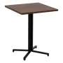 Table Black Natural MDF Wood 60 x 60 x 75 cm by BigBuy Home, Tables - Ref: S8805015, Price: 82,03 €, Discount: %