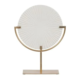 Decorative Figure White Golden Circle 28 x 10 x 38 cm by BigBuy Home, Ornaments - Ref: S8805036, Price: 53,59 €, Discount: %