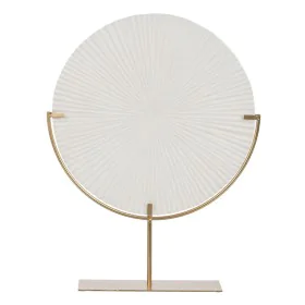 Figura Decorativa Branco Dourado Círculo 45 x 10 x 57 cm de BigBuy Home, Adornos - Ref: S8805038, Preço: 86,77 €, Desconto: %