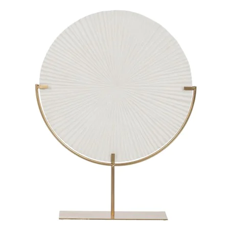 Decorative Figure White Golden Circle 45 x 10 x 57 cm by BigBuy Home, Ornaments - Ref: S8805038, Price: 90,59 €, Discount: %