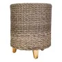 Stool Alexandra House Living Grey Wood synthetic rattan 40 x 48 x 40 cm by Alexandra House Living, Sofas and chairs - Ref: D1...