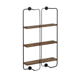 Estantes Castanho Preto Ferro 47,5 x 13 x 89 cm de BigBuy Home, Unidades de estantes - Ref: S8805072, Preço: 50,61 €, Descont...