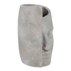 Vase Gris Ciment Visage 18,5 x 16 x 27,5 cm de BigBuy Home, Vases - Réf : S8805081, Prix : 19,55 €, Remise : %