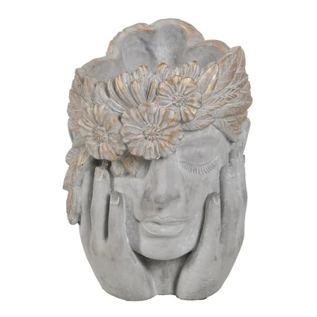 Planter Grey Cement Face 22 x 17 x 24 cm by BigBuy Garden, Cachepots - Ref: S8805082, Price: 22,58 €, Discount: %