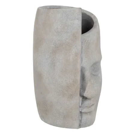 Vase Gris Ciment Visage 21 x 18 x 32,5 cm de BigBuy Home, Vases - Réf : S8805084, Prix : 26,37 €, Remise : %