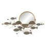 Decoração de Parede Cinzento Dourado Ferro 102,9 x 5,7 x 55,9 cm de BigBuy Home, Frontões decorativos - Ref: S8805089, Preço:...