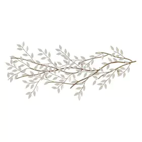 Wall Decoration White Golden Iron Sheets 50,8 x 5,7 x 137,2 cm by BigBuy Home, Wall Pediments - Ref: S8805090, Price: 98,82 €...