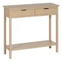 Consola Natural madeira de pinho Madeira MDF 90 x 30 x 81 cm de BigBuy Home, Jogos de móveis - Ref: S8805098, Preço: 156,02 €...