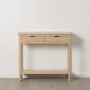 Console Naturel Bois de pin Bois MDF 90 x 30 x 81 cm de BigBuy Home, Tables - Réf : S8805098, Prix : 156,02 €, Remise : %