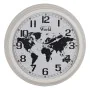 Reloj de Pared Mapamundi Blanco Negro Hierro 70 x 70 x 6,5 cm de BigBuy Home, Relojes de pared - Ref: S8805114, Precio: 73,10...