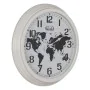 Reloj de Pared Mapamundi Blanco Negro Hierro 70 x 70 x 6,5 cm de BigBuy Home, Relojes de pared - Ref: S8805114, Precio: 73,10...