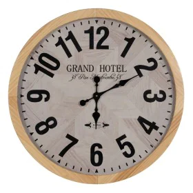 Reloj de Pared Blanco Natural Madera Cristal 76 x 76 x 6 cm de BigBuy Home, Relojes de pared - Ref: S8805115, Precio: 82,90 €...