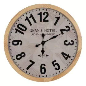 Horloge Murale Blanc Naturel Bois Verre 76 x 76 x 6 cm de BigBuy Home, Pendules murales - Réf : S8805115, Prix : 82,90 €, Rem...