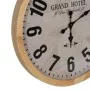 Orologio da Parete Bianco Naturale Legno Cristallo 76 x 76 x 6 cm di BigBuy Home, Orologi da parete - Rif: S8805115, Prezzo: ...