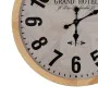 Wall Clock White Natural Wood Crystal 76 x 76 x 6 cm by BigBuy Home, Wall Clocks - Ref: S8805115, Price: 82,90 €, Discount: %