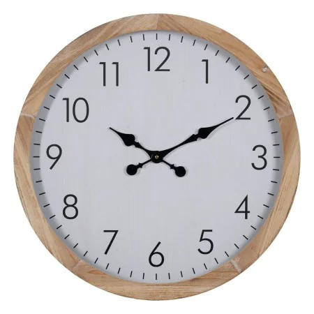 Wall Clock White Wood 60 x 60 x 6,5 cm by BigBuy Home, Wall Clocks - Ref: S8805116, Price: 57,35 €, Discount: %