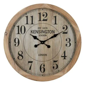 Wall Clock Natural Wood Crystal 60 x 60 x 6,5 cm by BigBuy Home, Wall Clocks - Ref: S8805117, Price: 58,41 €, Discount: %