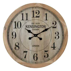 Reloj de Pared Natural Madera Cristal 60 x 60 x 6,5 cm de BigBuy Home, Relojes de pared - Ref: S8805117, Precio: 58,41 €, Des...