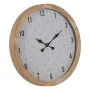 Horloge Murale Blanc Naturel Bois Verre 60 x 60 x 6,5 cm de BigBuy Home, Pendules murales - Réf : S8805118, Prix : 57,35 €, R...