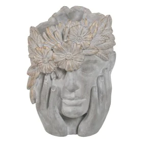 Cache-pot Gris Ciment Visage 27 x 22 x 31 cm de BigBuy Garden, Cache-pots - Réf : S8805131, Prix : 36,58 €, Remise : %