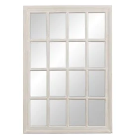 Miroir mural Blanc Bois Verre Bois de paulownia Fenêtre 70 x 3,5 x 100 cm de BigBuy Home, Miroirs muraux - Réf : S8805133, Pr...