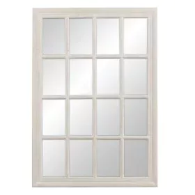 Espejo de pared Blanco Madera Cristal Madera de Paulonia Ventana 70 x 3,5 x 100 cm de BigBuy Home, Espejos de pared - Ref: S8...