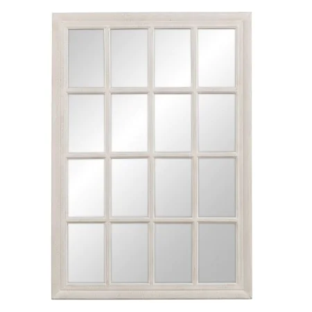 Espejo de pared Blanco Madera Cristal Madera de Paulonia Ventana 70 x 3,5 x 100 cm de BigBuy Home, Espejos de pared - Ref: S8...