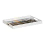 Snack tray White Black Golden PVC Crystal Abstract 45 x 31 x 4,2 cm (2 Units) by BigBuy Home, Plates and dishes - Ref: S88051...